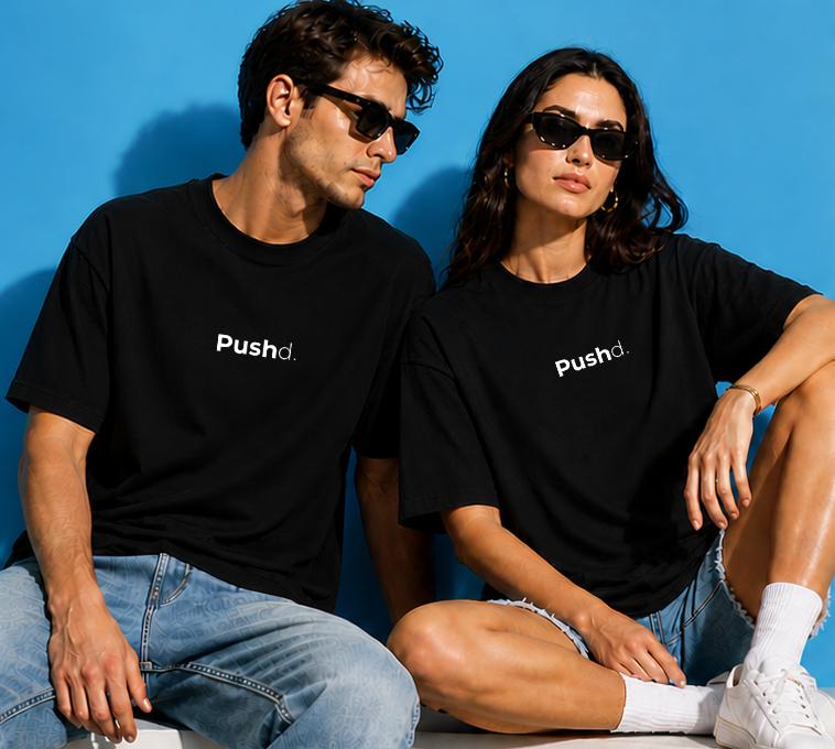 Polera Oversize Pushd. – Edición Comunidad – Negra