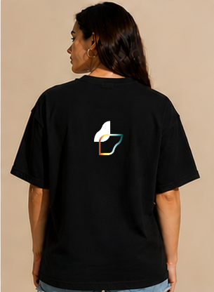 Polera Oversize Pushd. – Edición Comunidad – Negra - Imagen 4