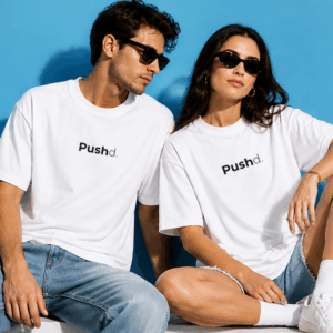 Polera Oversize Pushd. – Edición Comunidad - Blanca