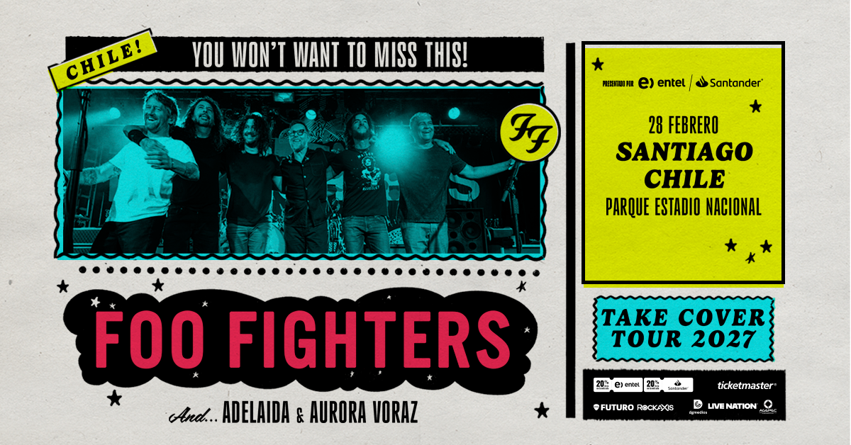 Foo Fighters - Take Cover Tour 2027 en Santiago de Chile