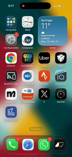 Ejemplo de una notificación de Pushd